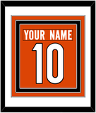 Cincinnati Nameplate & Number (Back) Combined - Alternate Orange - Triple Mat 1