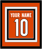 Cincinnati Nameplate & Number (Back) Combined - Alternate Orange - Triple Mat 2