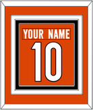 Cincinnati Nameplate & Number (Back) Combined - Alternate Orange - Triple Mat 2