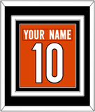 Cincinnati Nameplate & Number (Back) Combined - Alternate Orange - Triple Mat 3