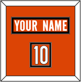 Cincinnati Nameplate & Number (Shoulder) - Alternate Orange - Double Mat 2