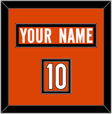 Cincinnati Nameplate & Number (Shoulder) - Alternate Orange - Double Mat 2