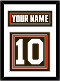 Cleveland Nameplate & Number (Back) - Home Brown - Triple Mat 1