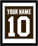 Cleveland Nameplate & Number (Back) Combined - Home Brown - Single Mat 1
