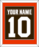 Cleveland Nameplate & Number (Back) Combined - Home Brown - Single Mat 2
