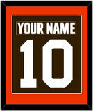 Cleveland Nameplate & Number (Back) Combined - Home Brown - Single Mat 2