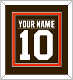 Cleveland Nameplate & Number (Back) Combined - Home Brown - Double Mat 2