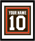 Cleveland Nameplate & Number (Back) Combined - Home Brown - Triple Mat 1