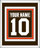 Cleveland Nameplate & Number (Back) Combined - Home Brown - Triple Mat 2