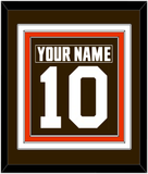 Cleveland Nameplate & Number (Back) Combined - Home Brown - Triple Mat 2