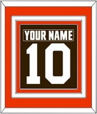 Cleveland Nameplate & Number (Back) Combined - Home Brown - Triple Mat 3