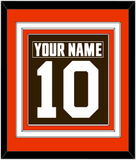 Cleveland Nameplate & Number (Back) Combined - Home Brown - Triple Mat 3