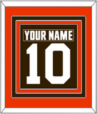 Cleveland Nameplate & Number (Back) Combined - Home Brown - Triple Mat 4