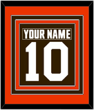 Cleveland Nameplate & Number (Back) Combined - Home Brown - Triple Mat 4