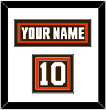 Cleveland Nameplate & Number (Shoulder) - Home Brown - Triple Mat 1