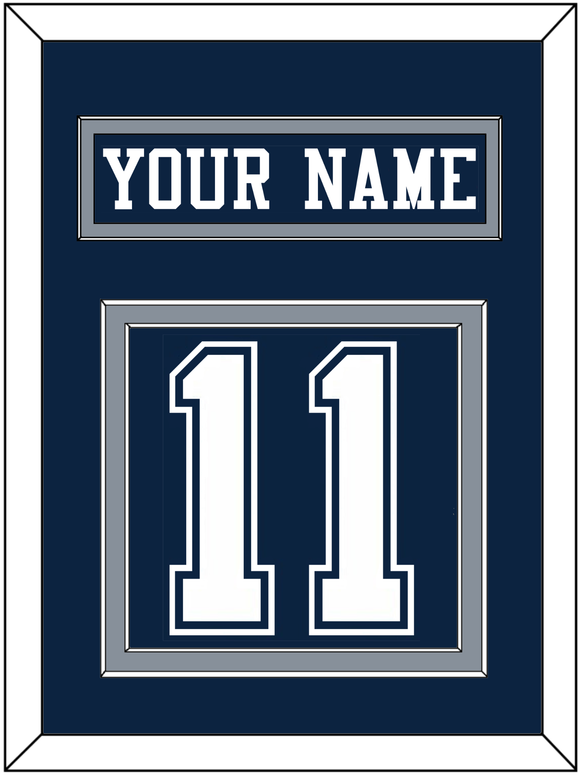 Dallas Nameplate & Number (Back) - Blue Jersey - Double Mat 3