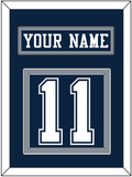 Dallas Nameplate & Number (Back) - Blue Jersey - Double Mat 3