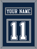 Dallas Nameplate & Number (Back) - Blue Jersey - Double Mat 3
