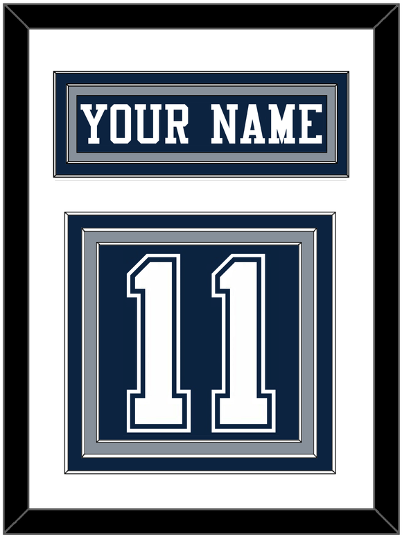 Dallas Nameplate & Number (Back) - Blue Jersey - Triple Mat 1