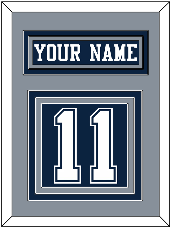 Dallas Nameplate & Number (Back) - Blue Jersey - Triple Mat 2