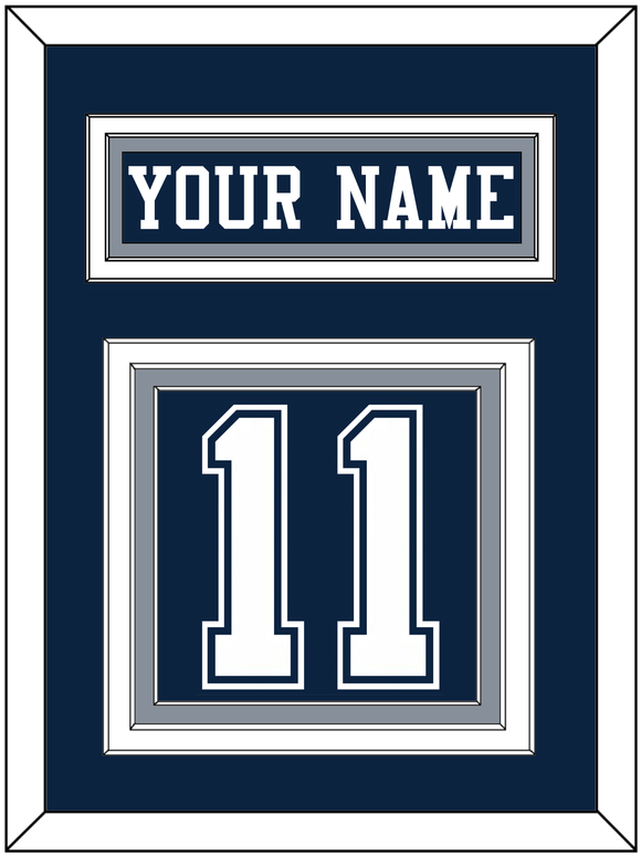 Dallas Nameplate & Number (Back) - Blue Jersey - Triple Mat 3