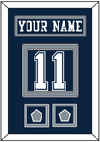 Dallas Nameplate & Number (Back) With 2 Super Bowl Jersey Patches - Blue Jersey - Double Mat 2