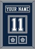 Dallas Nameplate & Number (Back) With 2 Super Bowl Jersey Patches - Blue Jersey - Double Mat 2