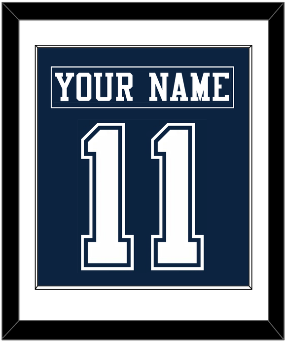 Dallas Nameplate & Number (Back) Combined - Blue Jersey - Single Mat 1