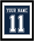 Dallas Nameplate & Number (Back) Combined - Blue Jersey - Single Mat 1