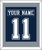 Dallas Nameplate & Number (Back) Combined - Blue Jersey - Single Mat 2