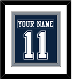 Dallas Nameplate & Number (Back) Combined - Blue Jersey - Double Mat 1