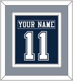 Dallas Nameplate & Number (Back) Combined - Blue Jersey - Double Mat 2