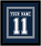 Dallas Nameplate & Number (Back) Combined - Blue Jersey - Double Mat 3