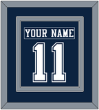 Dallas Nameplate & Number (Back) Combined - Blue Jersey - Double Mat 3