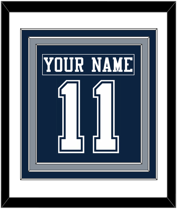 Dallas Nameplate & Number (Back) Combined - Blue Jersey - Triple Mat 1