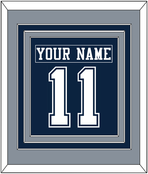 Dallas Nameplate & Number (Back) Combined - Blue Jersey - Triple Mat 2