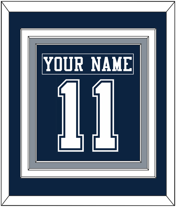 Dallas Nameplate & Number (Back) Combined - Blue Jersey - Triple Mat 3