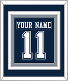 Dallas Nameplate & Number (Back) Combined - Blue Jersey - Triple Mat 3