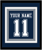 Dallas Nameplate & Number (Back) Combined - Blue Jersey - Triple Mat 3