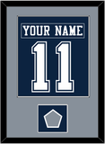 Dallas Nameplate & Number (Back) Combined With Super Bowl Jersey Patch - Blue Jersey - Single Mat 2