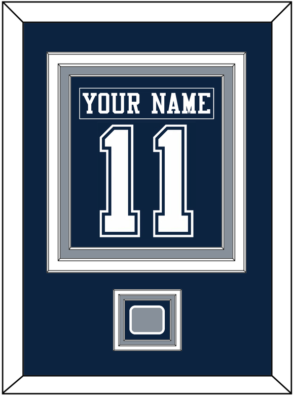 Dallas Nameplate & Number (Back) Combined With Super Bowl Jersey Patch - Blue Jersey - Triple Mat 2