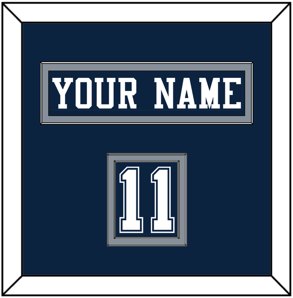 Dallas Nameplate & Number (Shoulder) - Blue Jersey - Double Mat 2