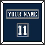 Dallas Nameplate & Number (Shoulder) - Blue Jersey - Double Mat 2