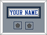 Dallas Nameplate & 2 Super Bowl Jersey Patches - White Jersey - Double Mat 7