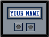 Dallas Nameplate & 2 Super Bowl Jersey Patches - White Jersey - Double Mat 7