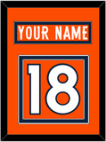 Denver Nameplate & Number (Back) - Home Orange (2012-2023) - Double Mat 2