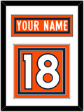 Denver Nameplate & Number (Back) - Home Orange (2012-2023) - Triple Mat 1