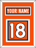 Denver Nameplate & Number (Back) - Home Orange (2012-2023) - Triple Mat 2