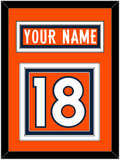 Denver Nameplate & Number (Back) - Home Orange (2012-2023) - Triple Mat 2
