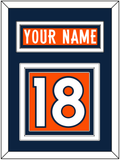 Denver Nameplate & Number (Back) - Home Orange (2012-2023) - Triple Mat 3